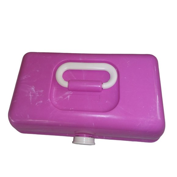 Caboodle Pink Marbled Makeup Case with Mirror Travel Case - Picture 7 of 13